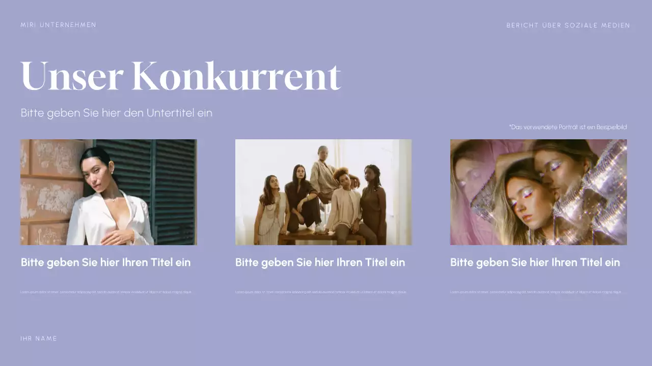 Lila Moderner Social Media Bericht