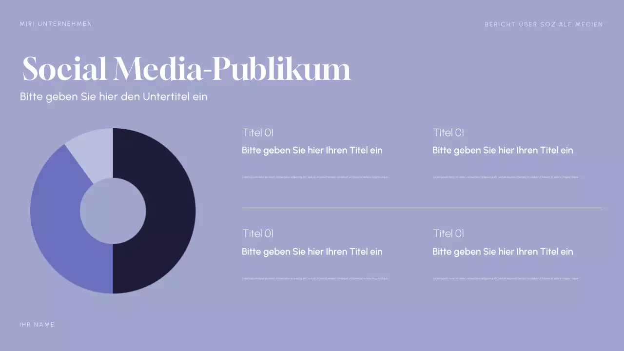 Lila Moderner Social Media Bericht