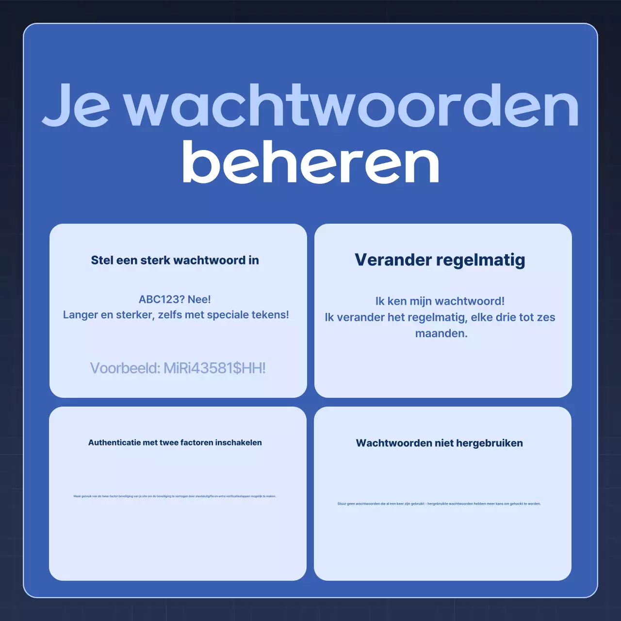 Blue Modern Veiligheidstips
