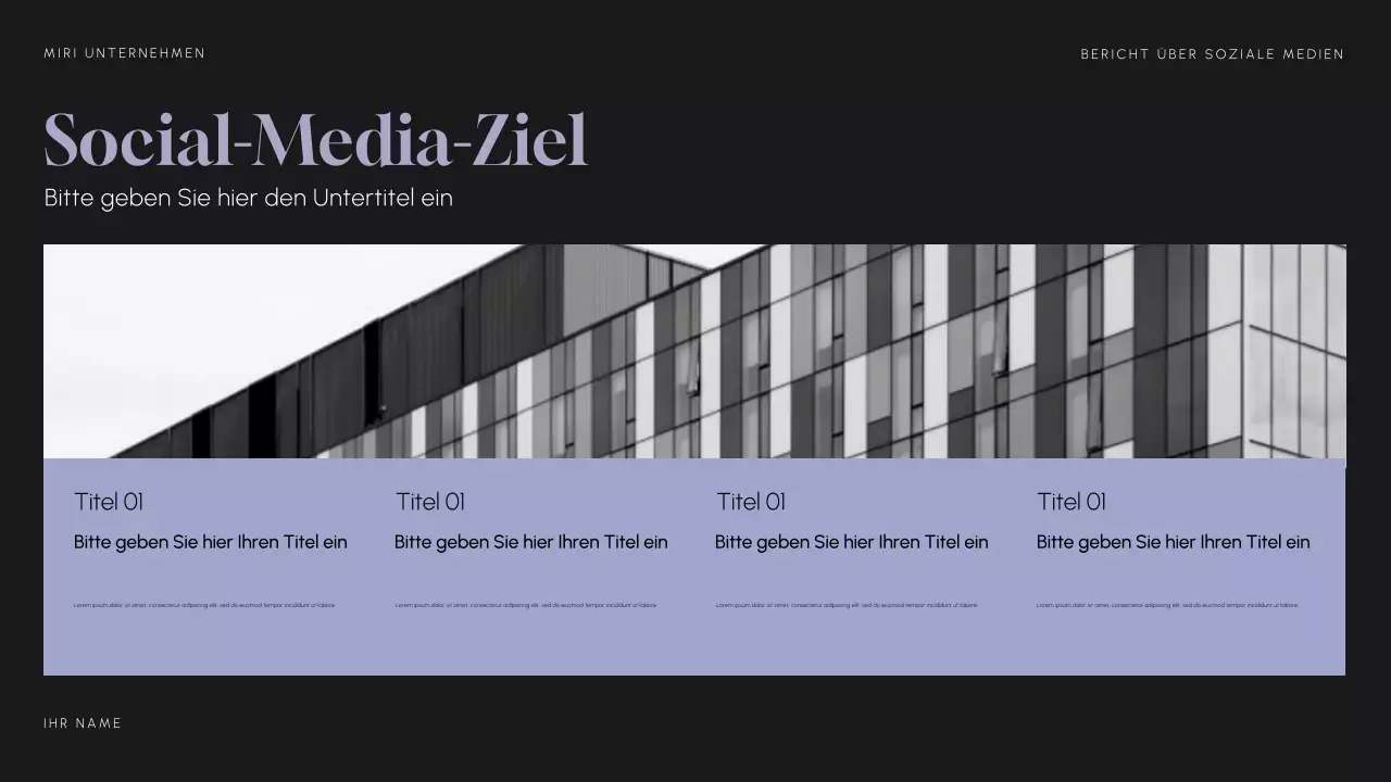 Lila Moderner Social Media Bericht