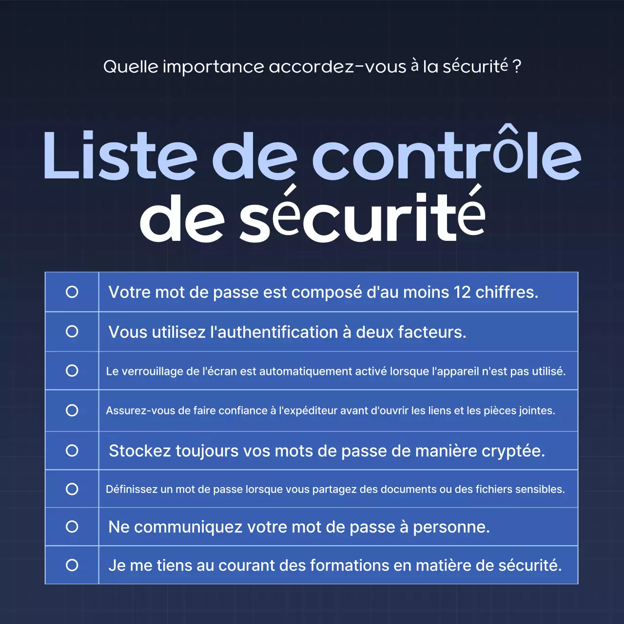 Blue Modern Security Conseils de sécurité