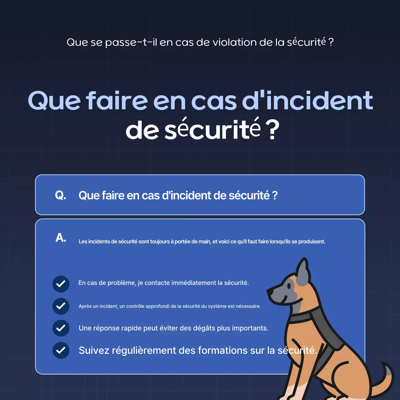 Blue Modern Security Conseils de sécurité