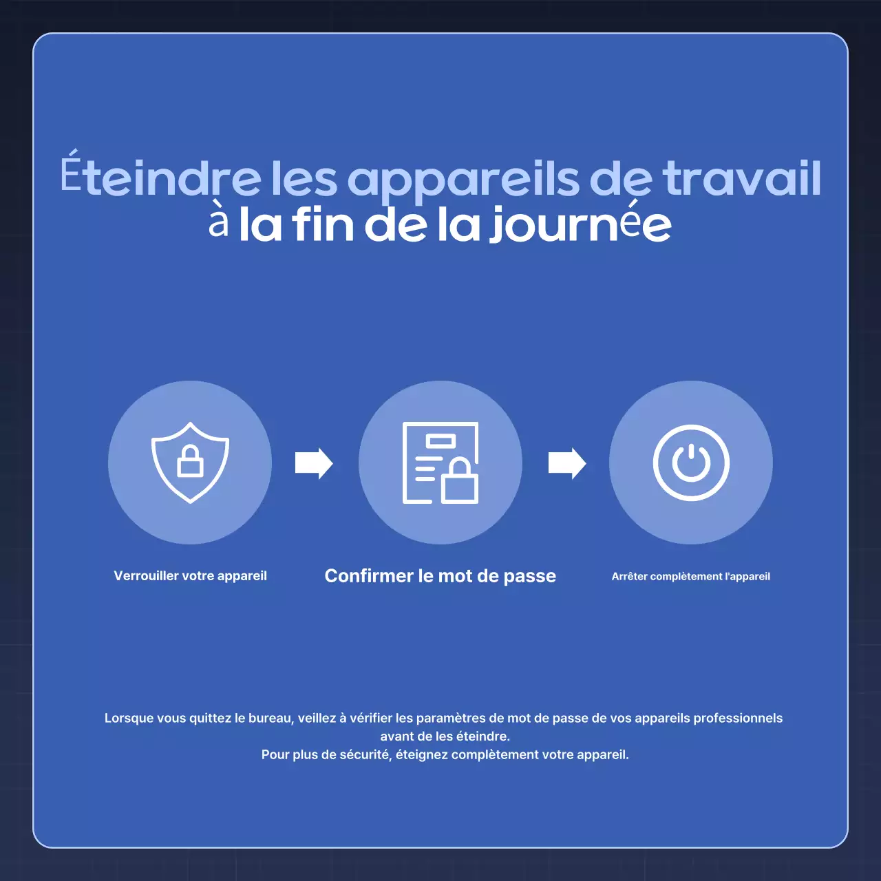 Blue Modern Security Conseils de sécurité