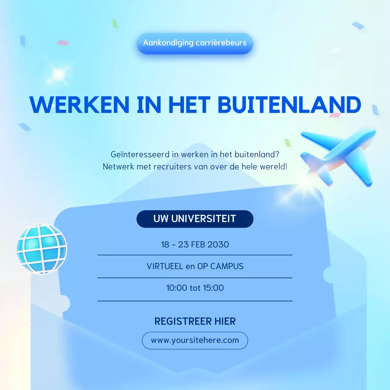 blauwe moderne carrière promotie