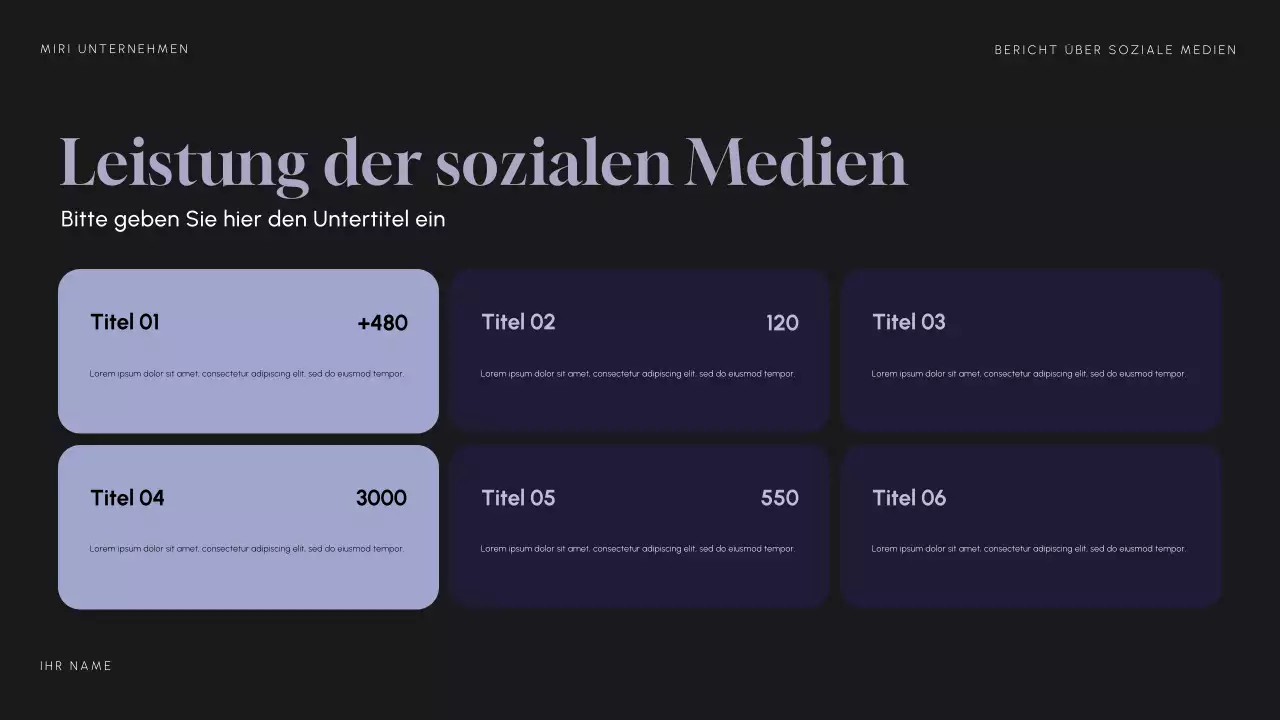 Lila Moderner Social Media Bericht
