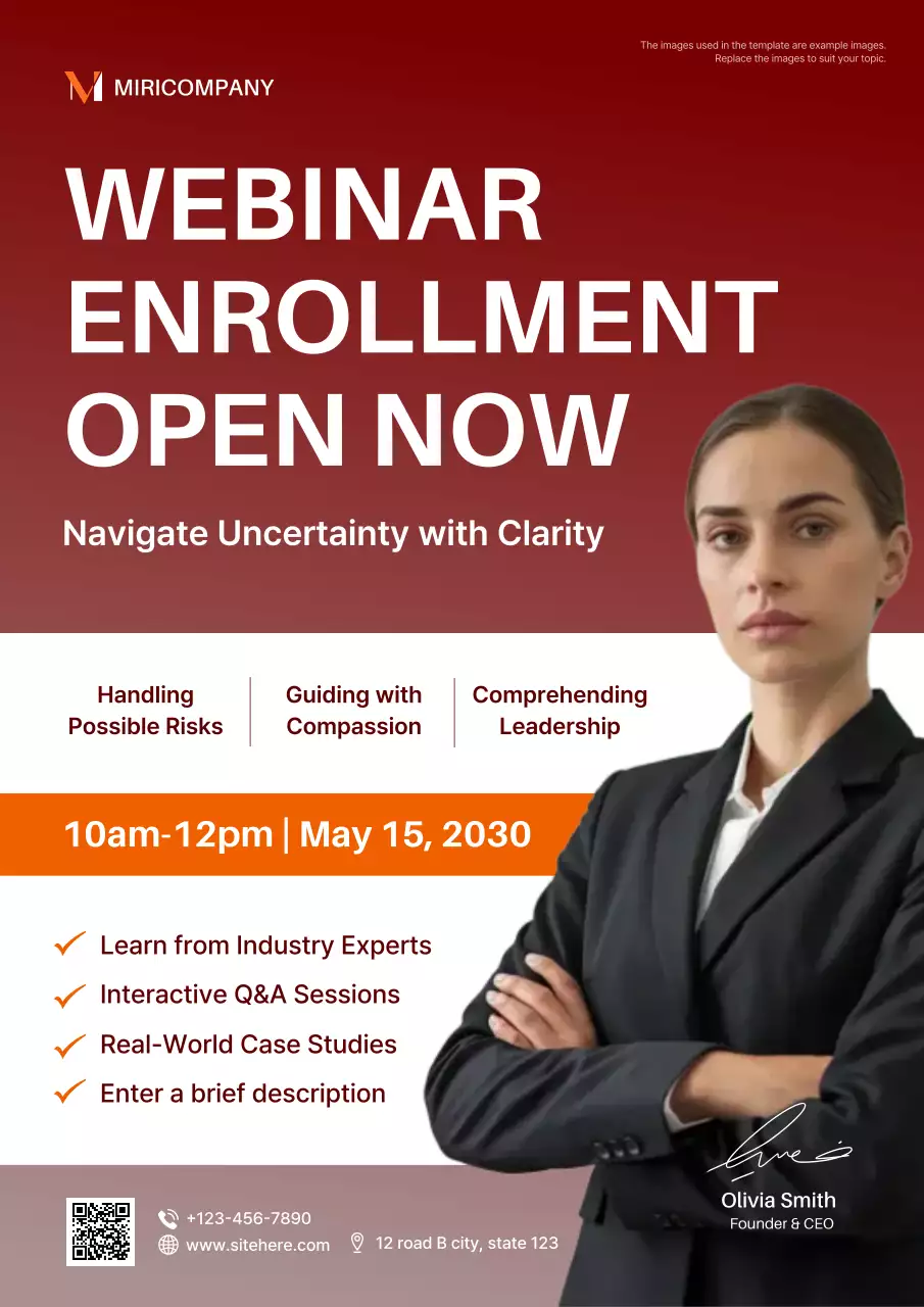 Blue Professional Leadership Registration Poster