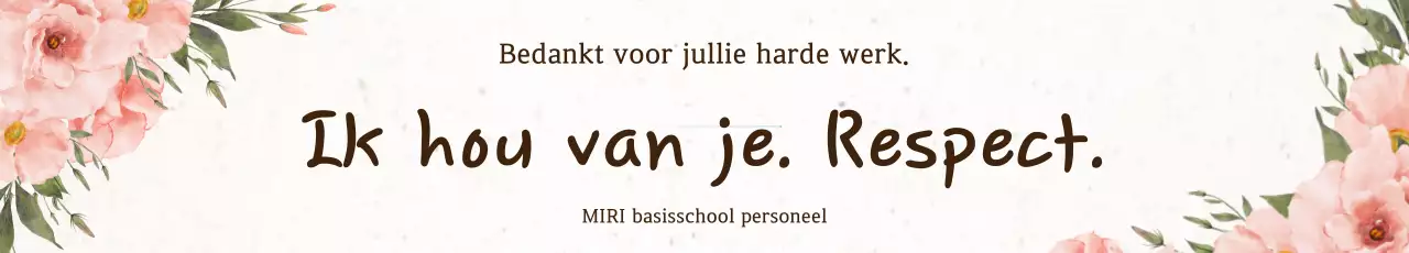 Beige elegant bedankje