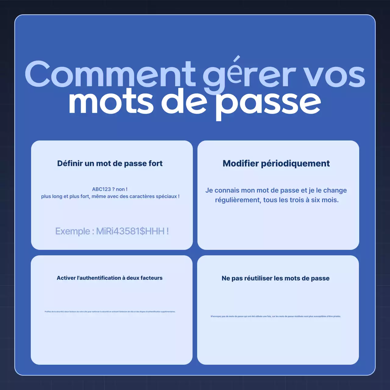 Blue Modern Security Conseils de sécurité