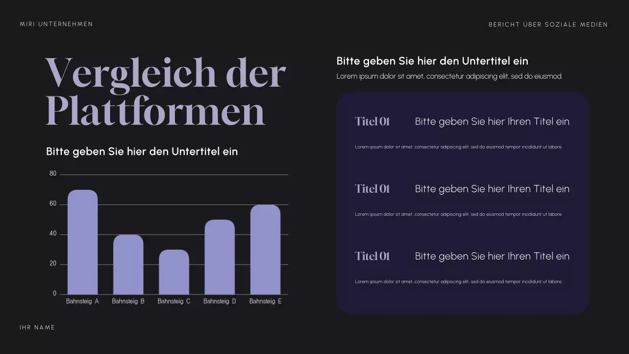 Lila Moderner Social Media Bericht