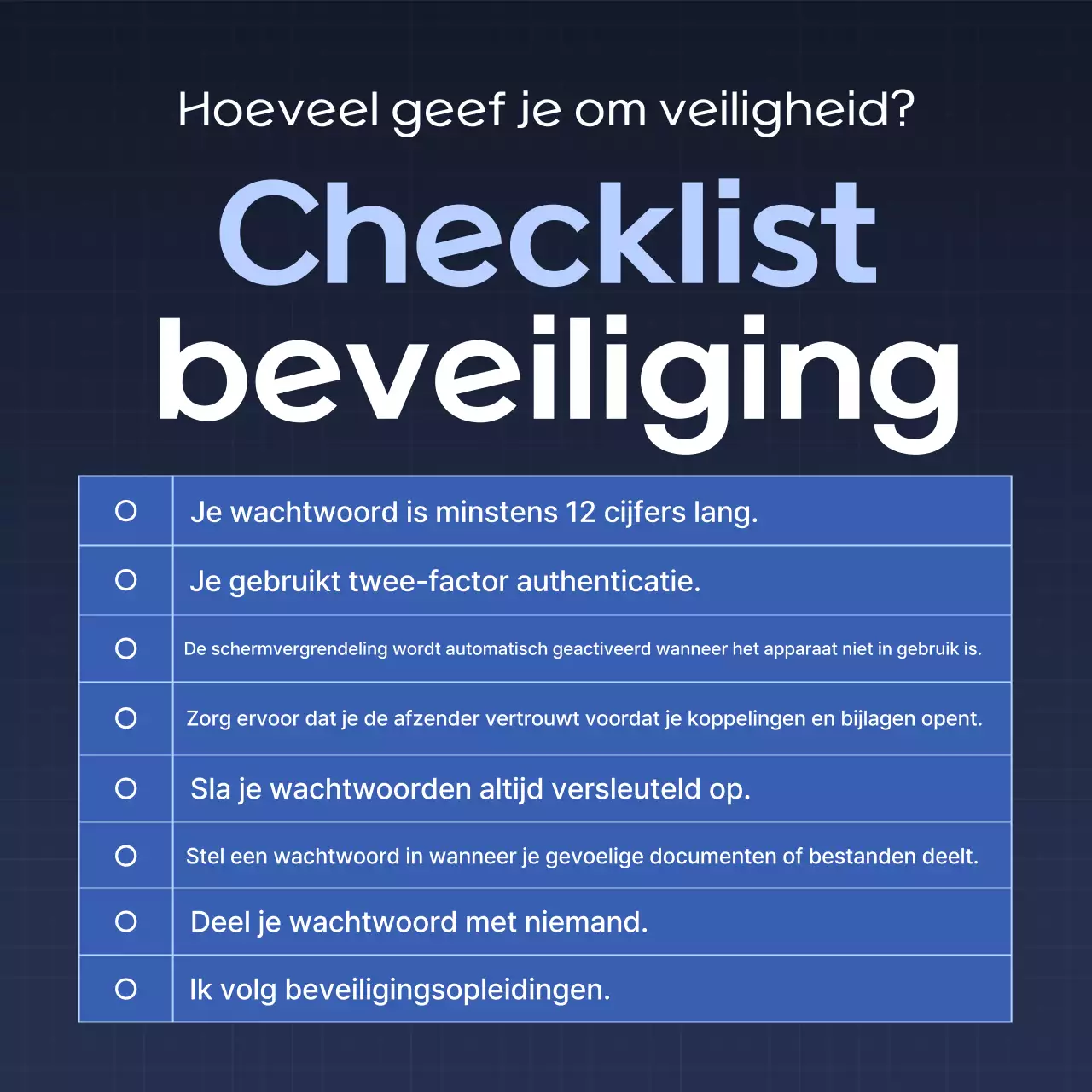 Blue Modern Veiligheidstips