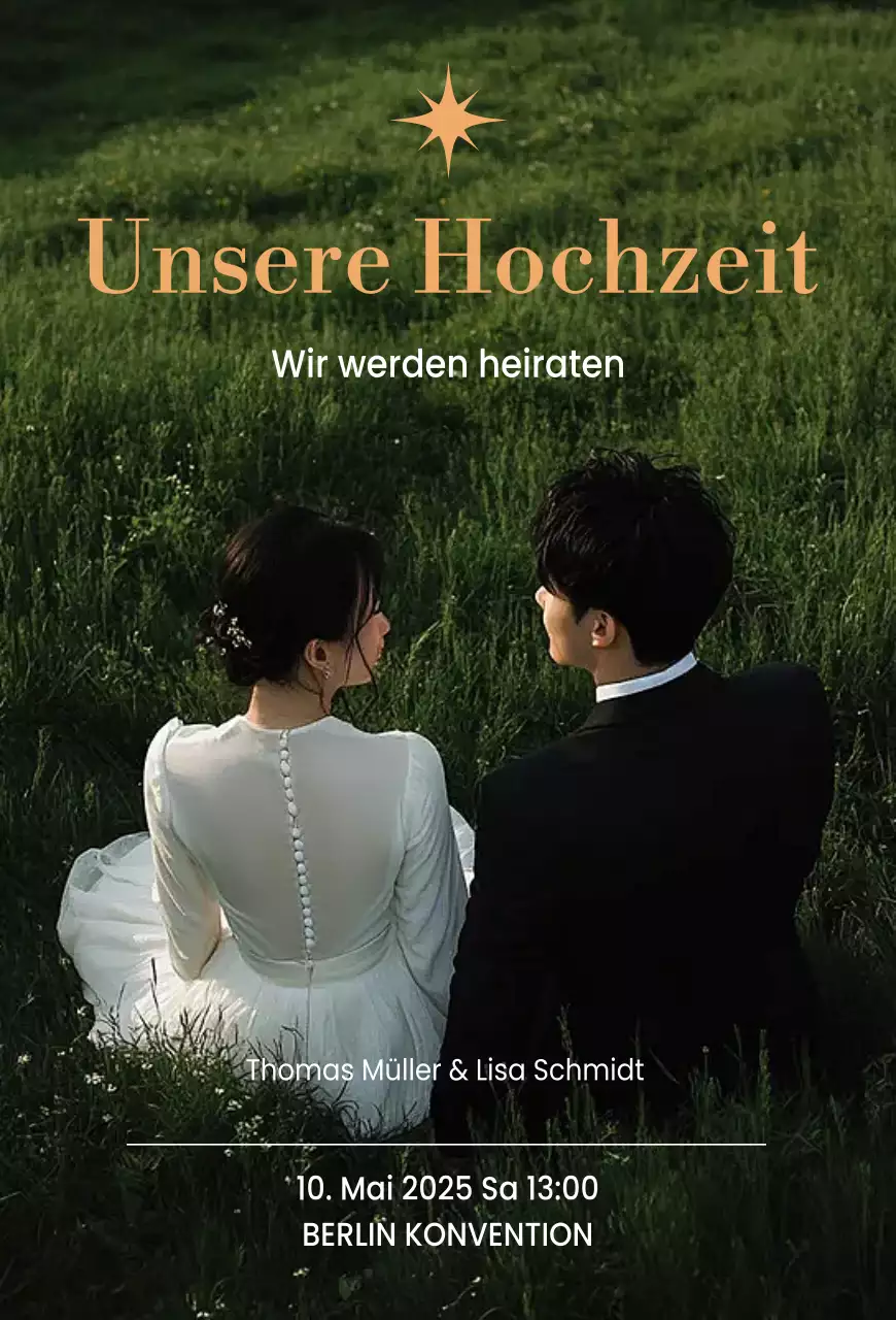 Abstrakte elegante Hochzeitseinladung