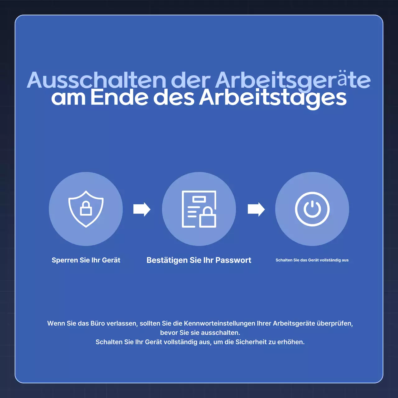 Blue Modern Security Sicherheitstipps