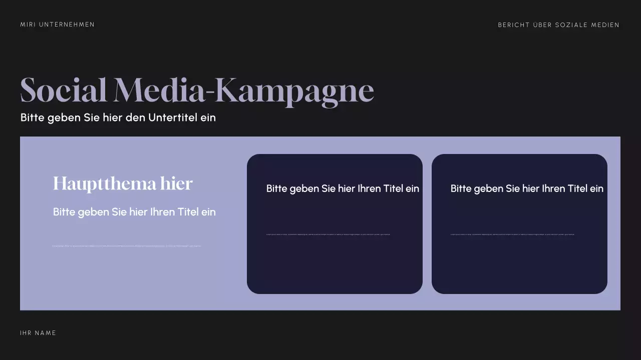 Lila Moderner Social Media Bericht