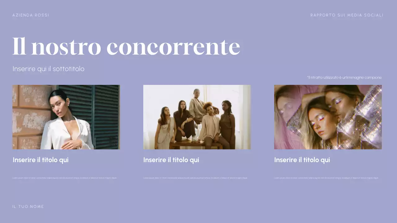 Rapporto sui social media moderni viola