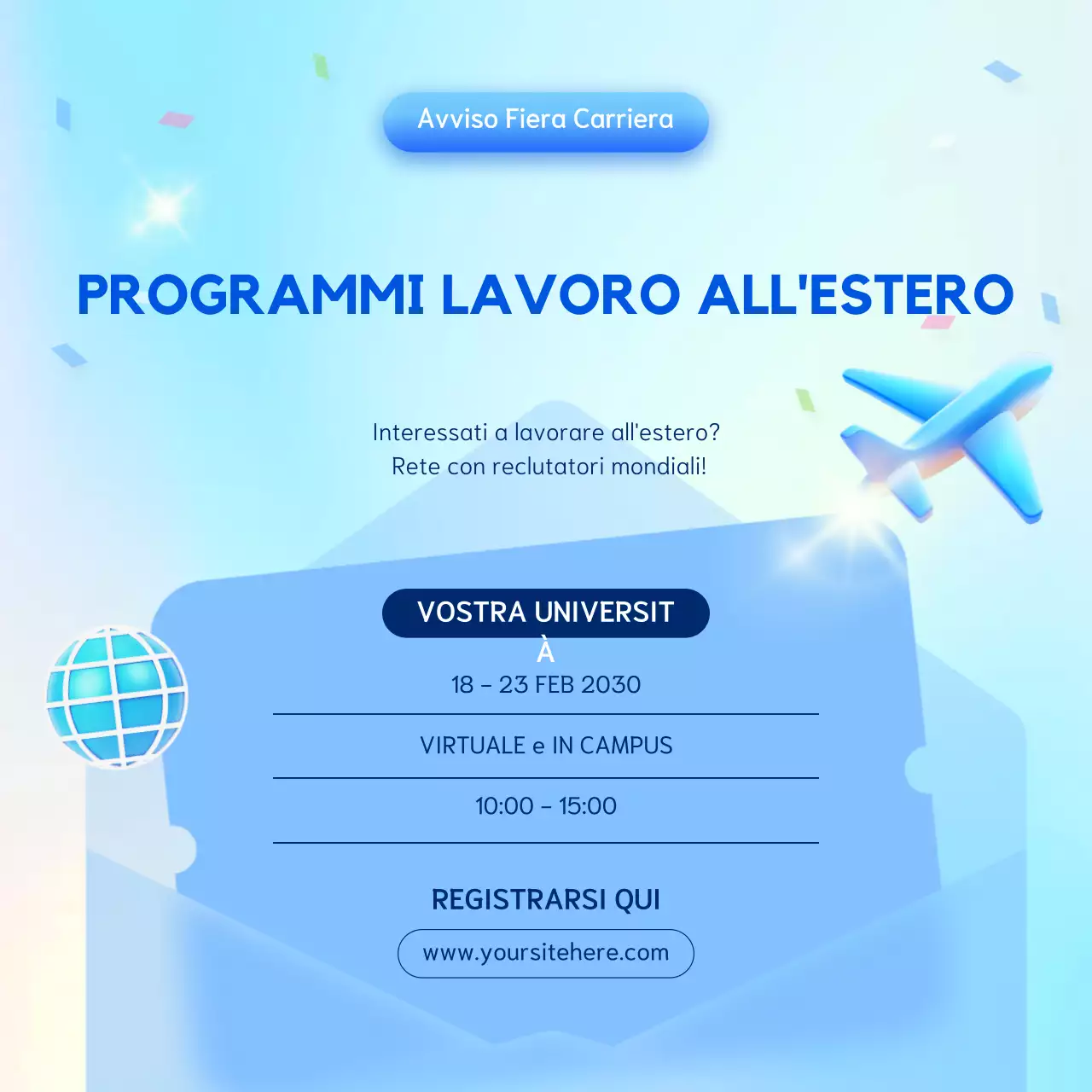 promozione di carriera blu moderna