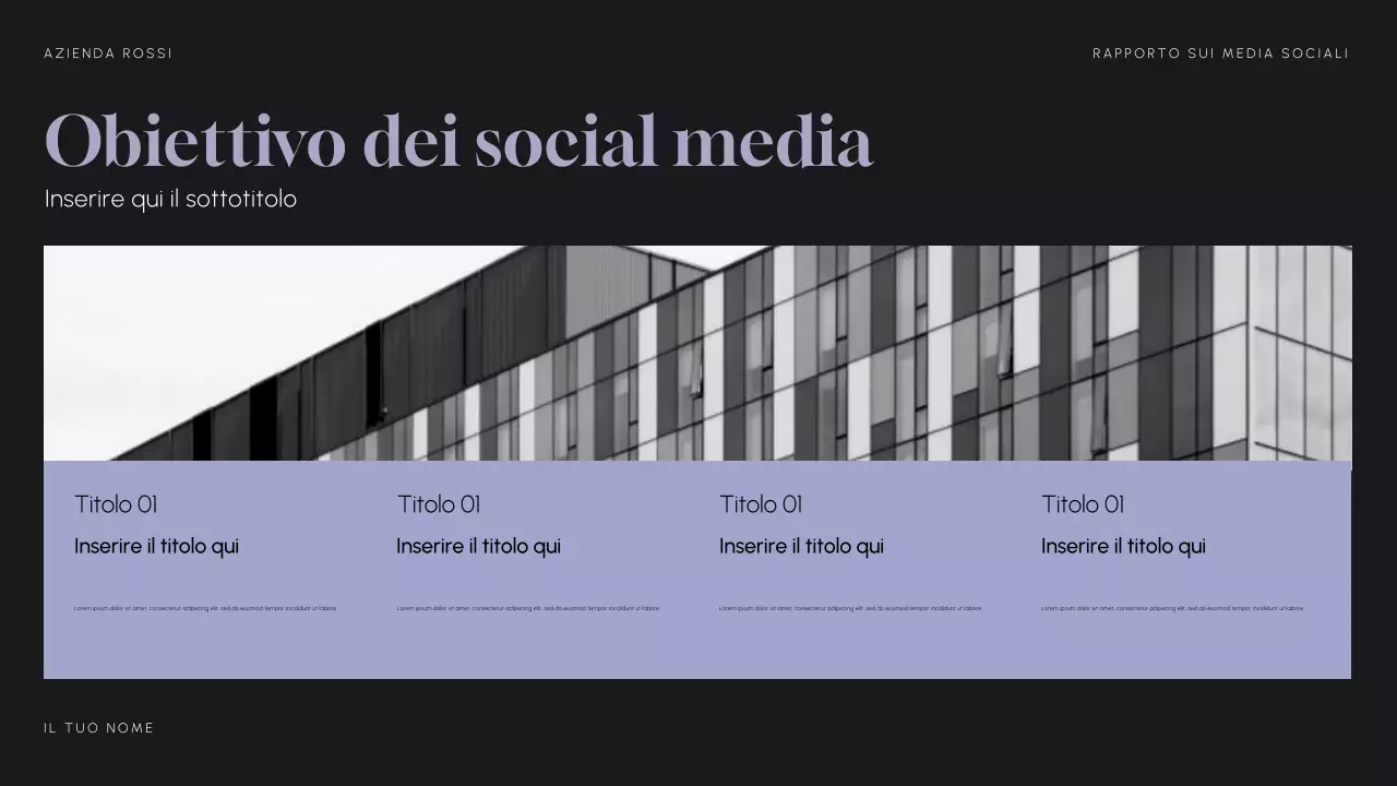 Rapporto sui social media moderni viola