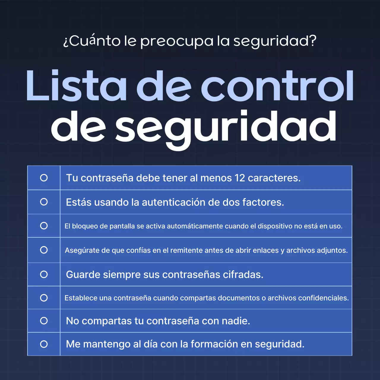 Consejos de seguridad Blue Modern Security