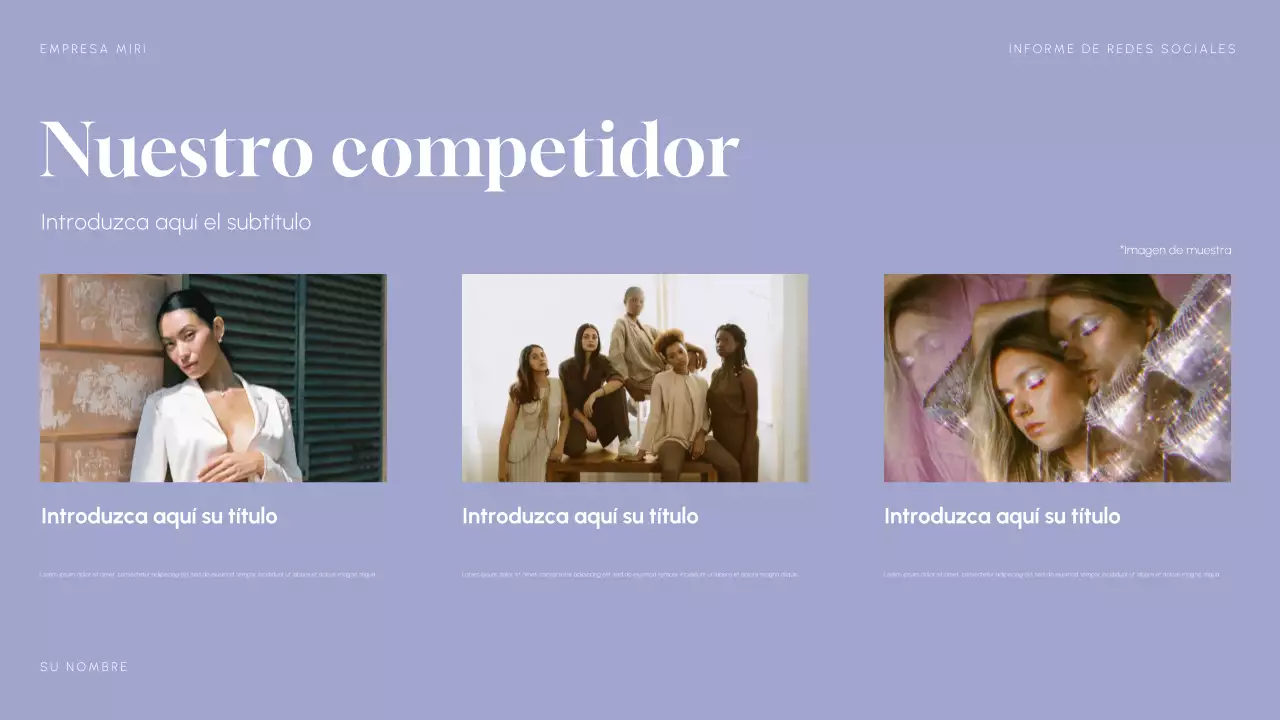 Informe Purple Modern Social Media