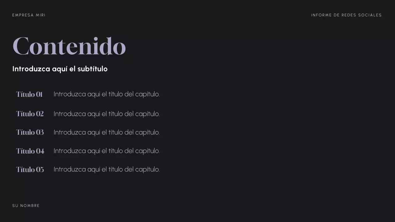 Informe Purple Modern Social Media