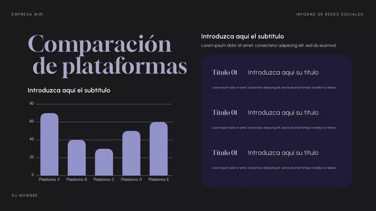Informe Purple Modern Social Media