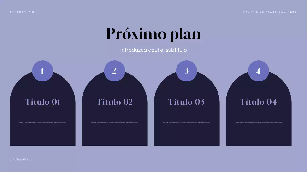 Informe Purple Modern Social Media