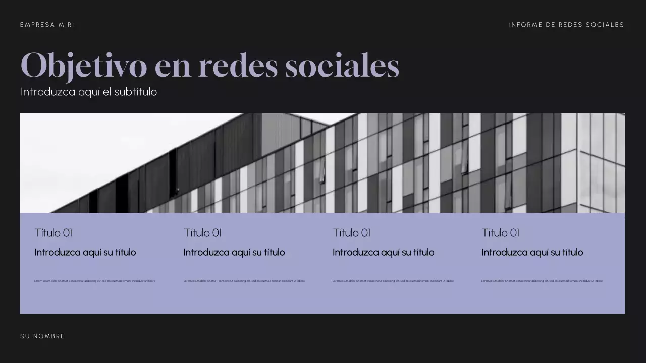 Informe Purple Modern Social Media