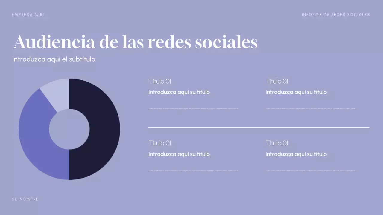 Informe Purple Modern Social Media