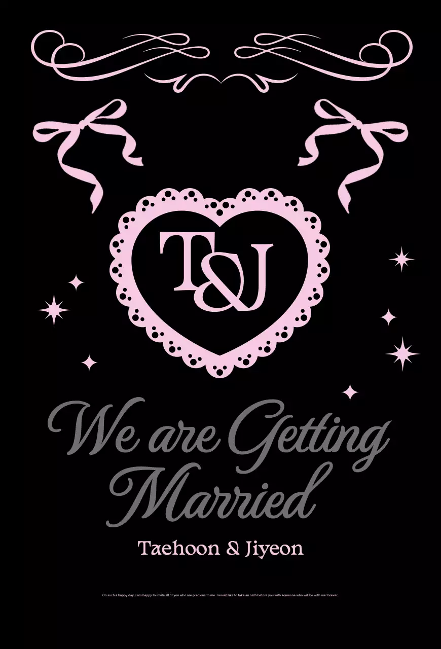 Convite de casamento clássico cor-de-rosa