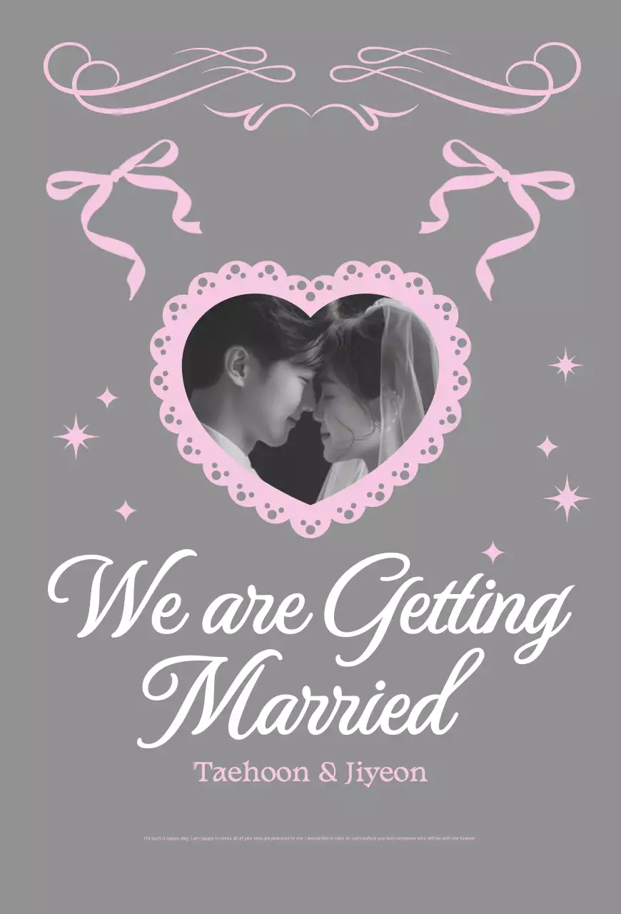 Convite de casamento elegante cinzento