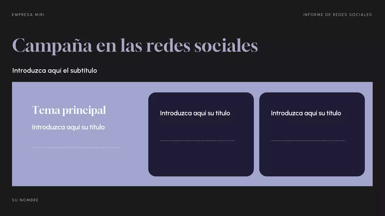 Informe Purple Modern Social Media