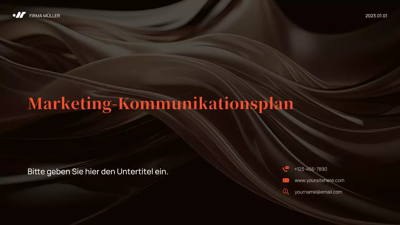 Black Abstract Marketing Plan