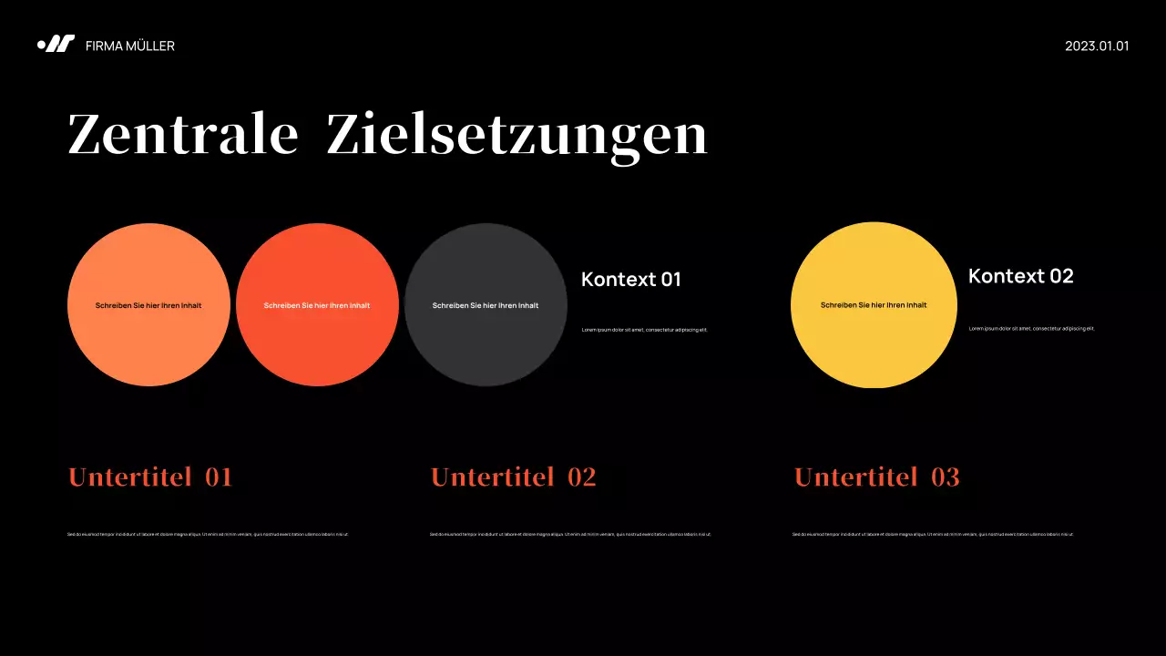 Black Abstract Marketing Plan