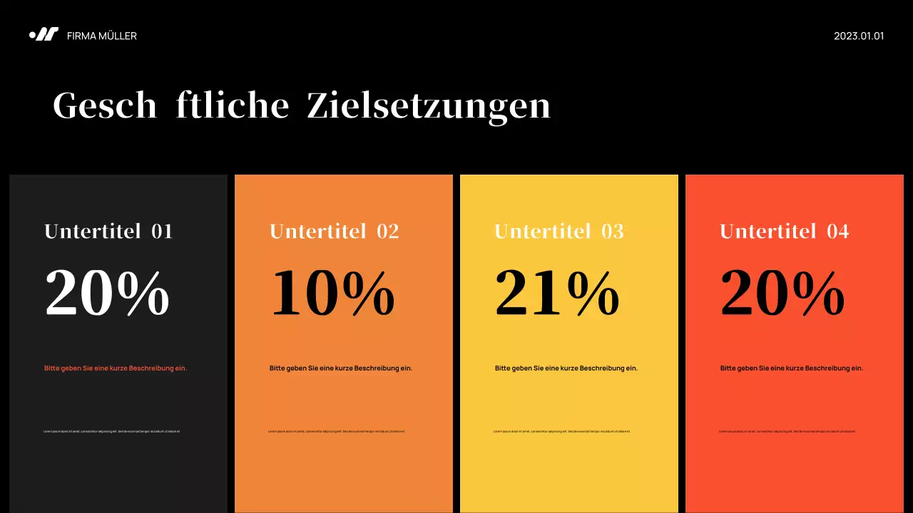 Black Abstract Marketing Plan