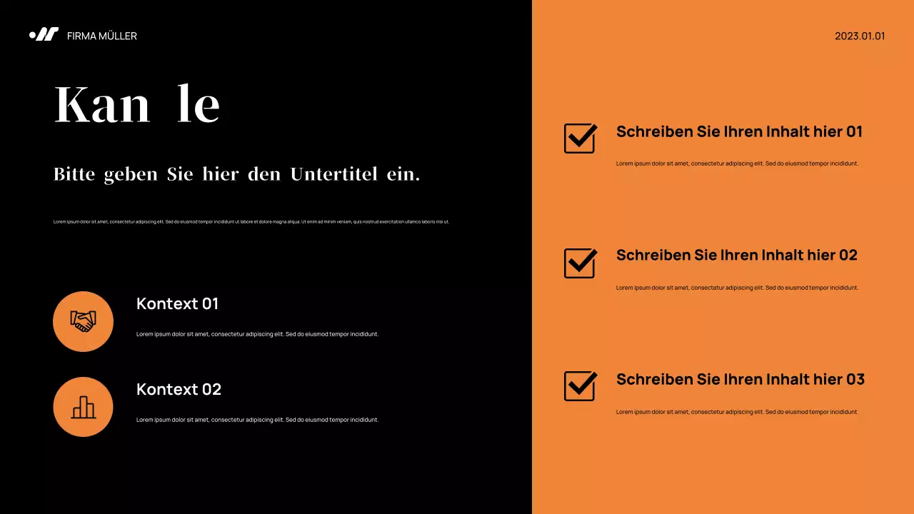 Black Abstract Marketing Plan