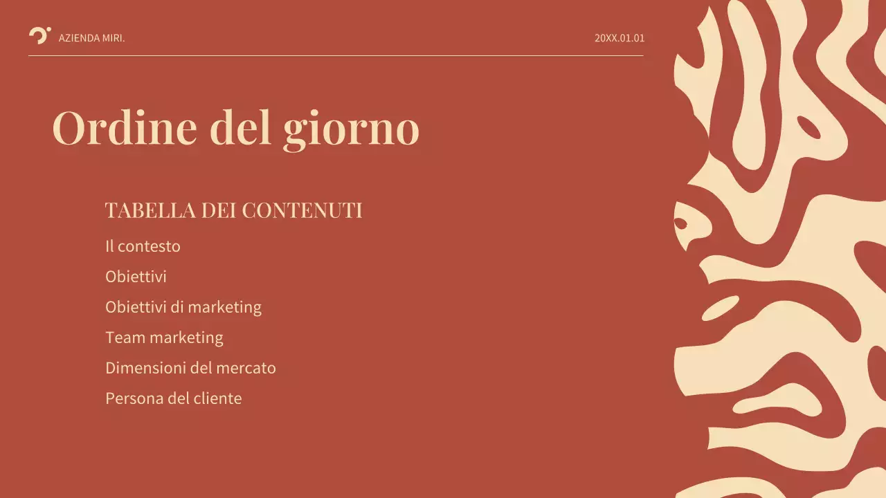 Piano aziendale Red Abstract