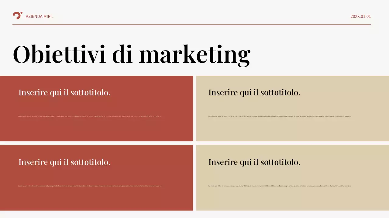 Piano aziendale Red Abstract