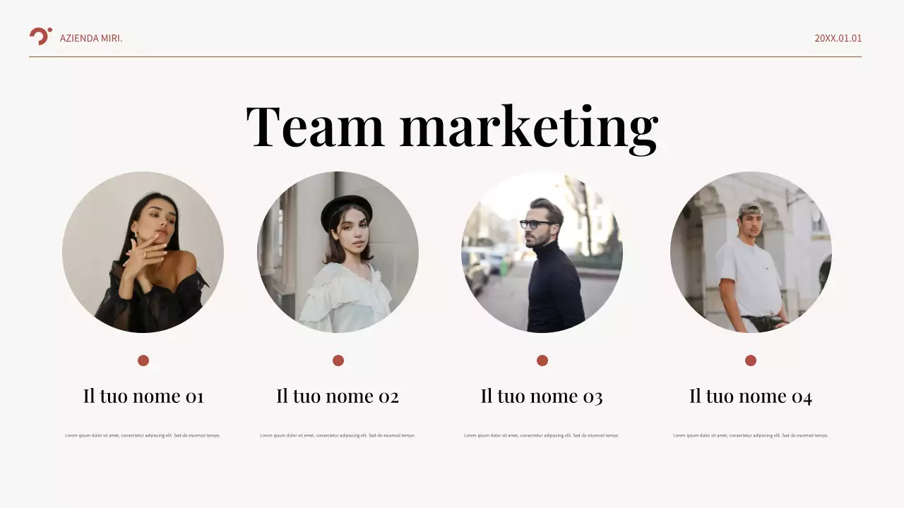 Piano aziendale Red Abstract