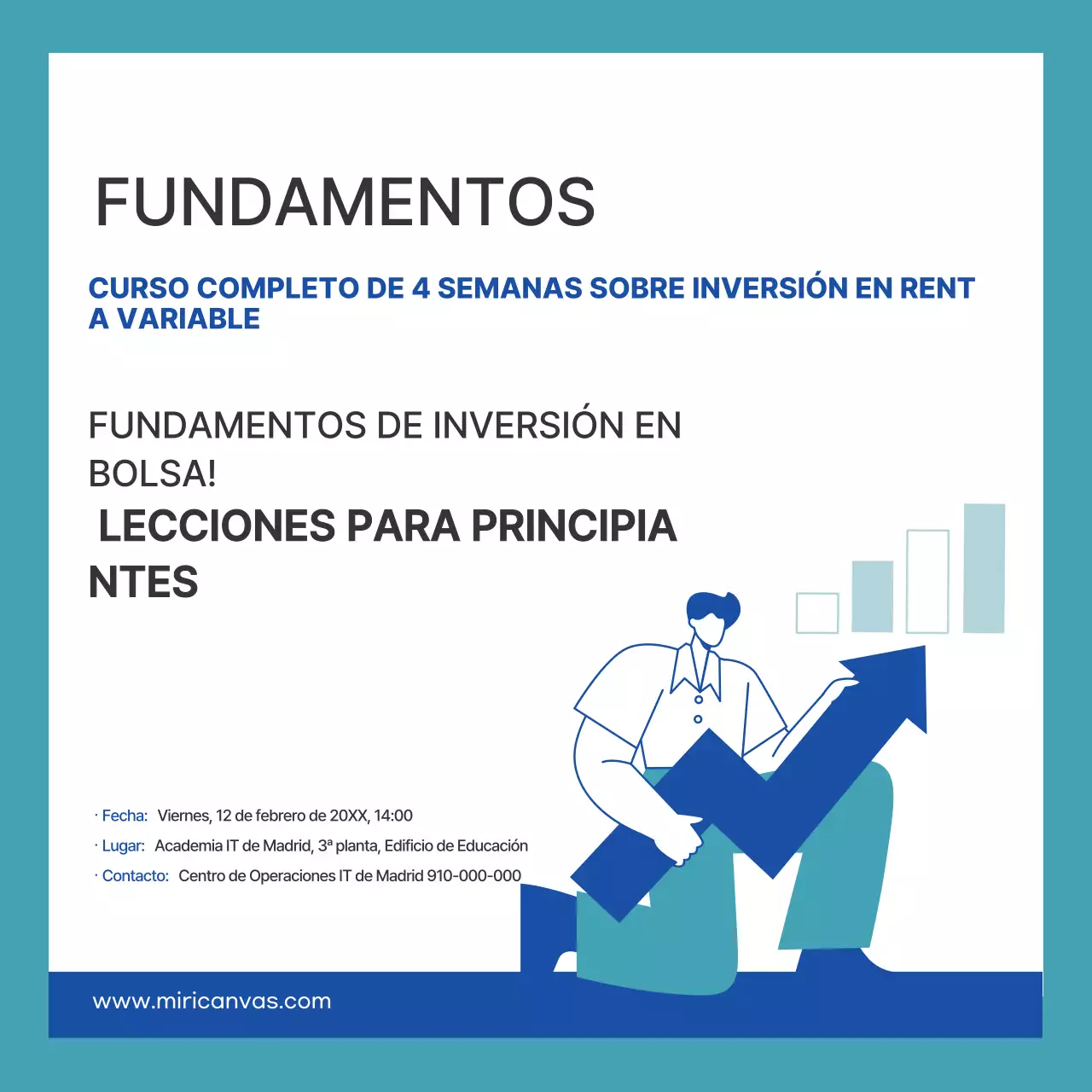 Azul claro Guía didáctica de la inversión bursátil moderna