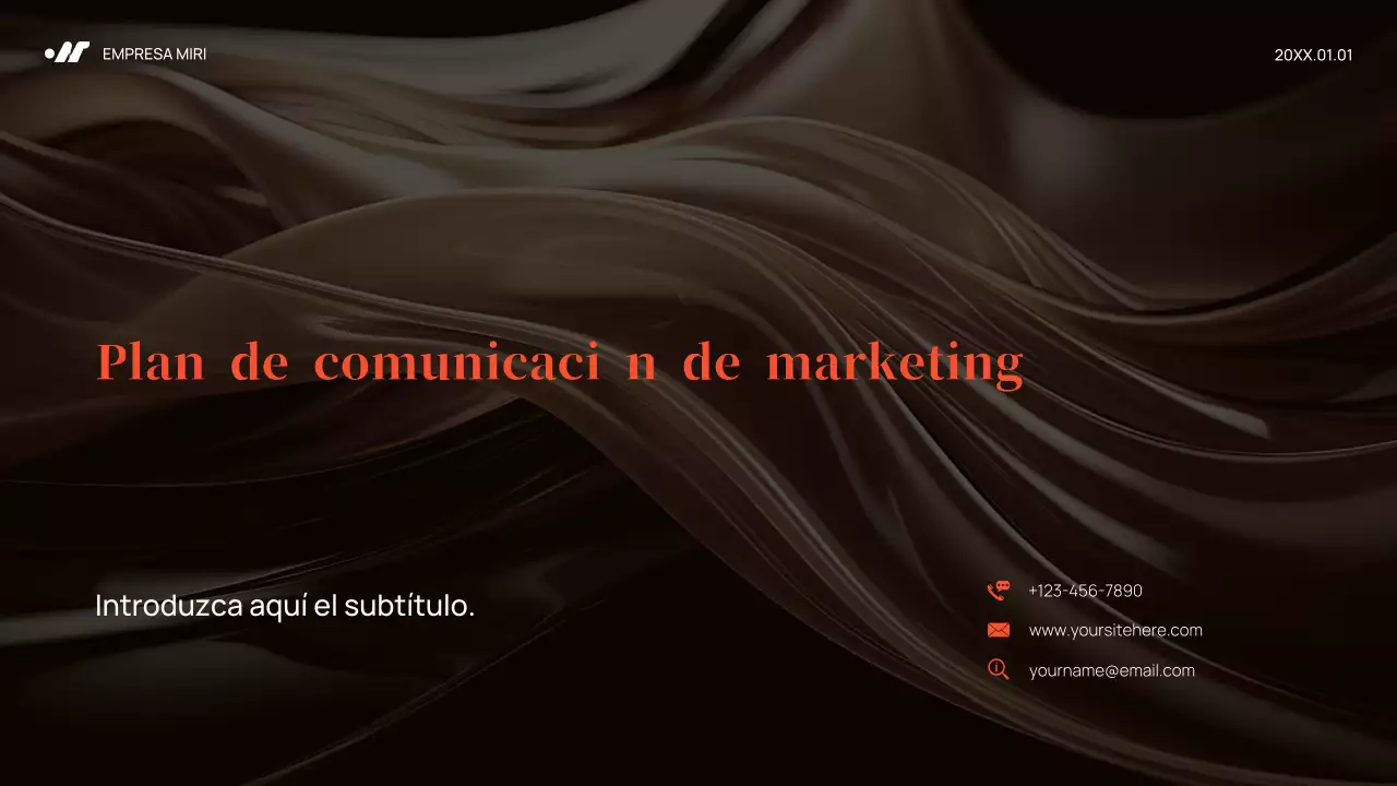 Plan de marketing de Black Abstract