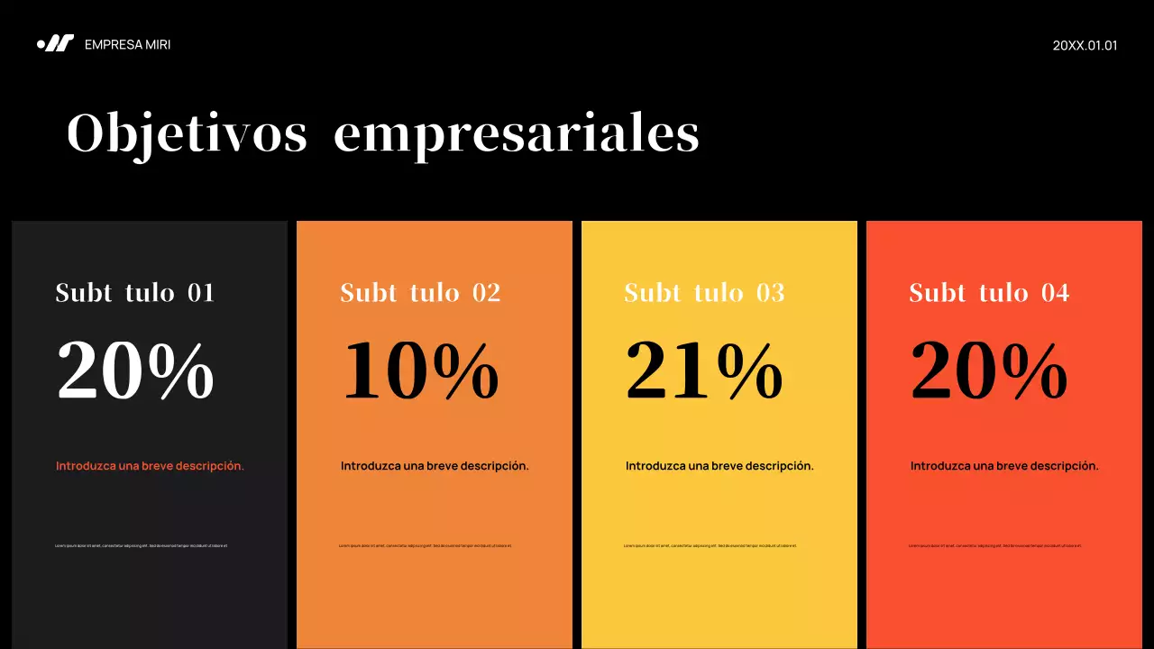 Plan de marketing de Black Abstract