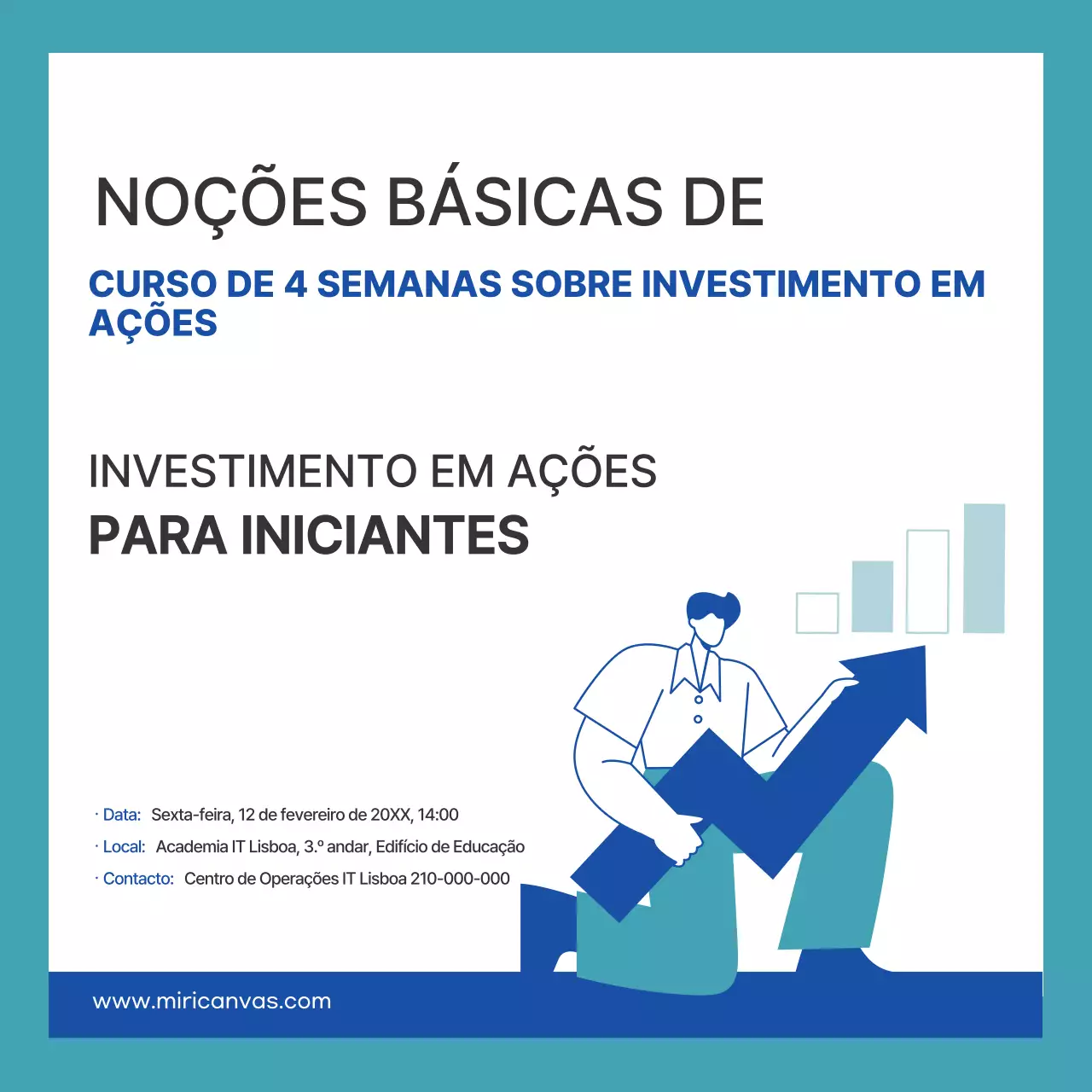Azul claro Guia de palestras sobre investimento moderno em acções