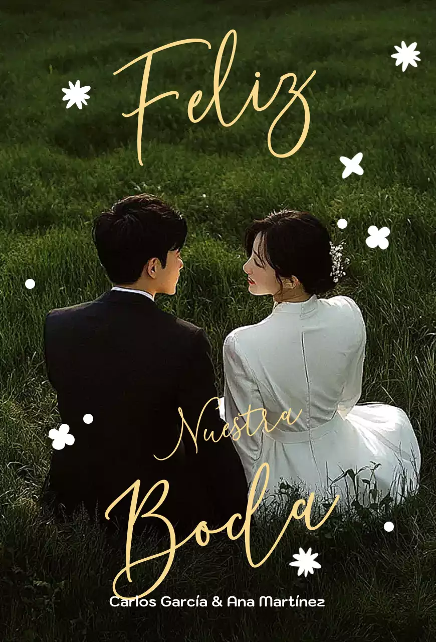 Invitación de boda abstracta y elegante