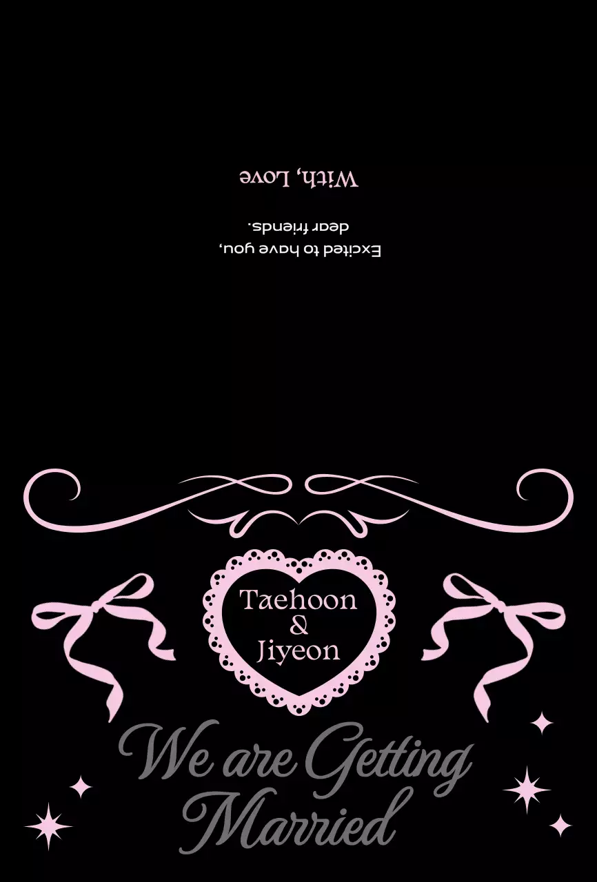 Undangan pernikahan merah muda yang elegan