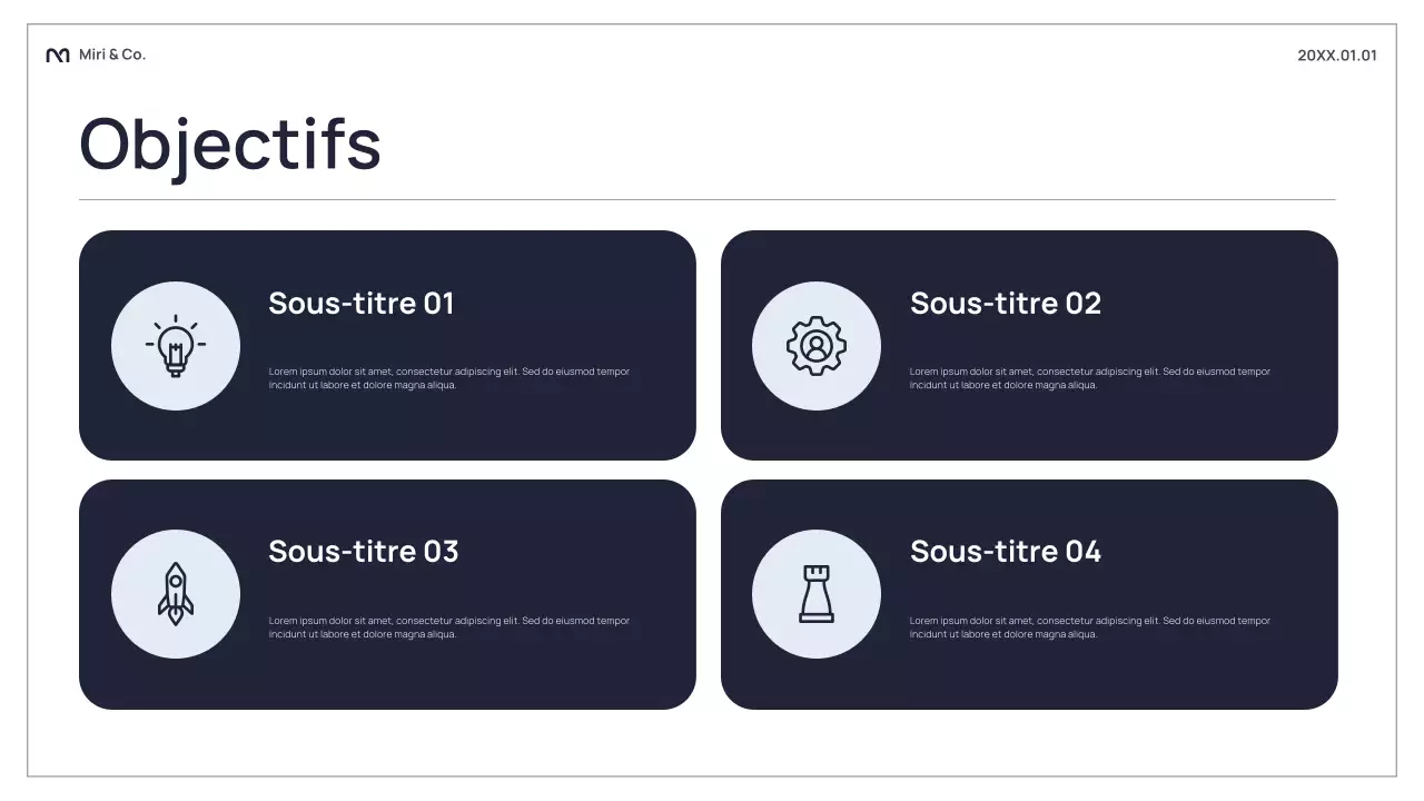 Présentation d'entreprise abstraite en noir
