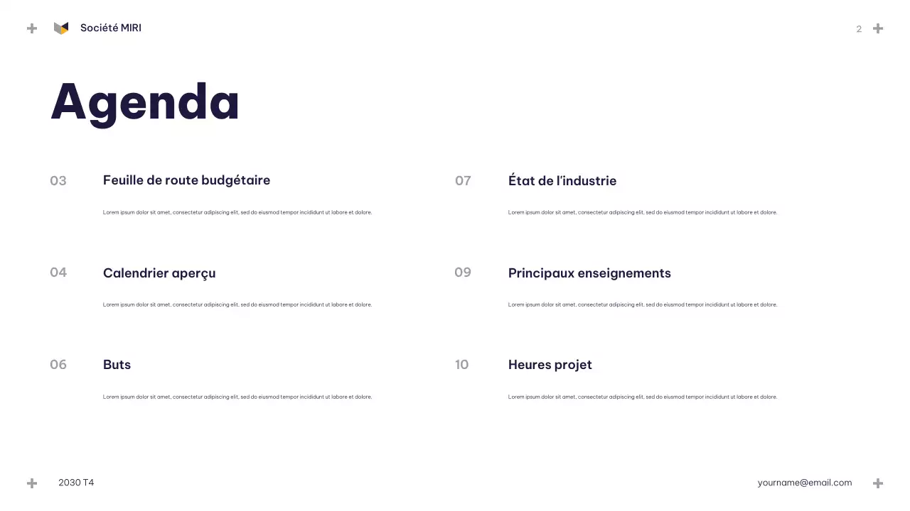 Présentation du budget Blue Modern