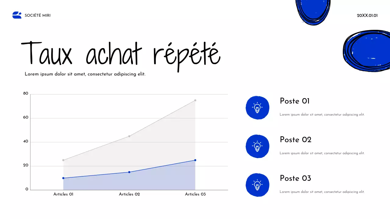 Document de stratégie pour l'abstrait bleu