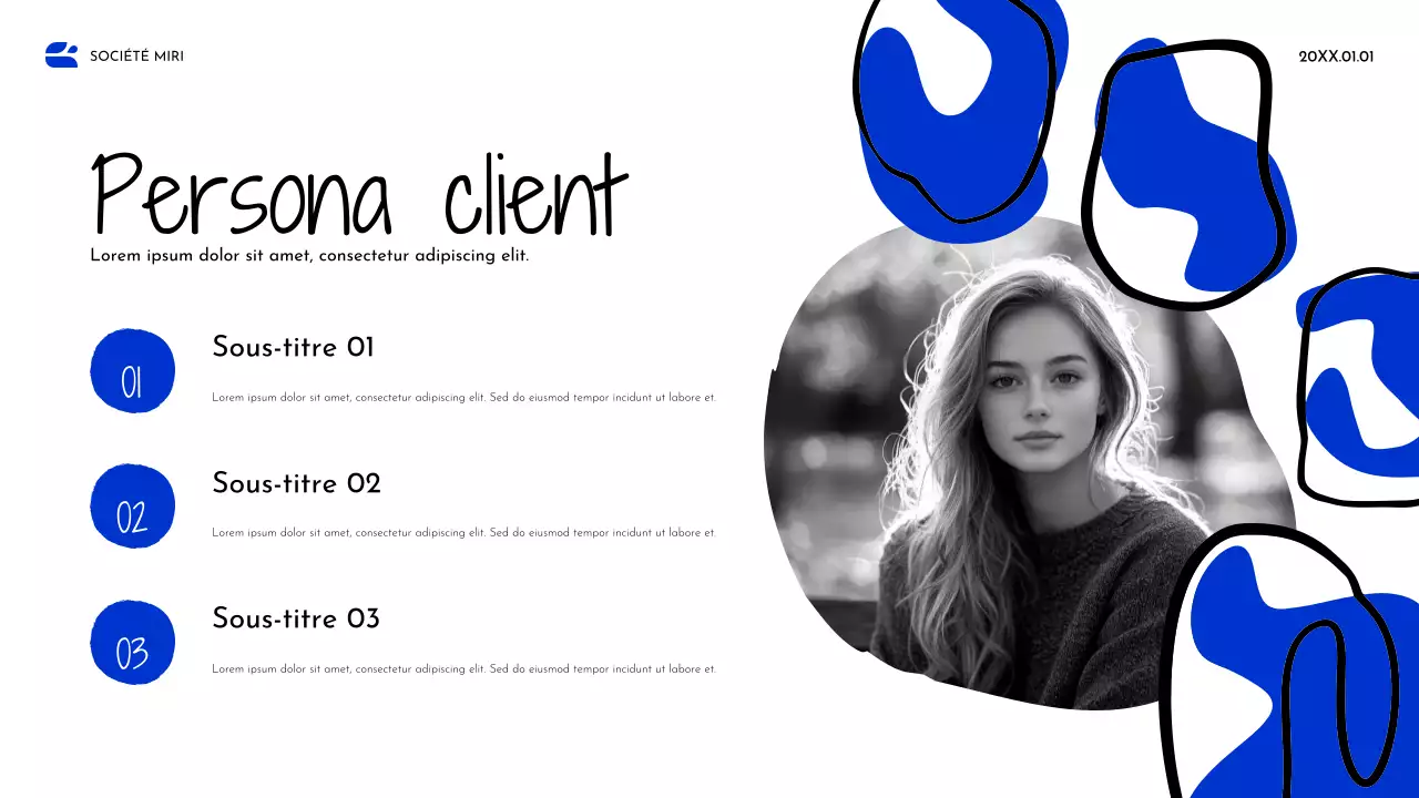 Document de stratégie pour l'abstrait bleu