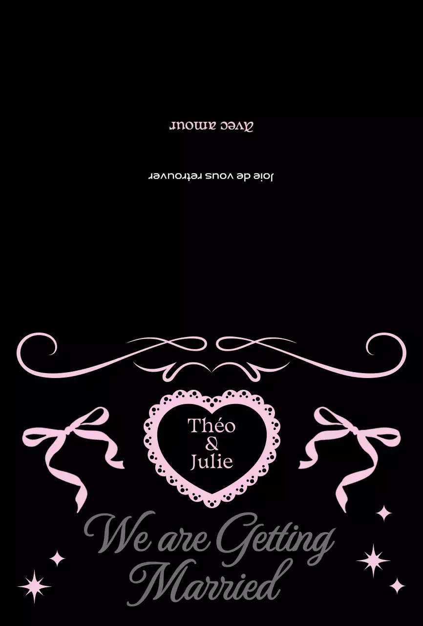 Invitation de mariage élégante et rose