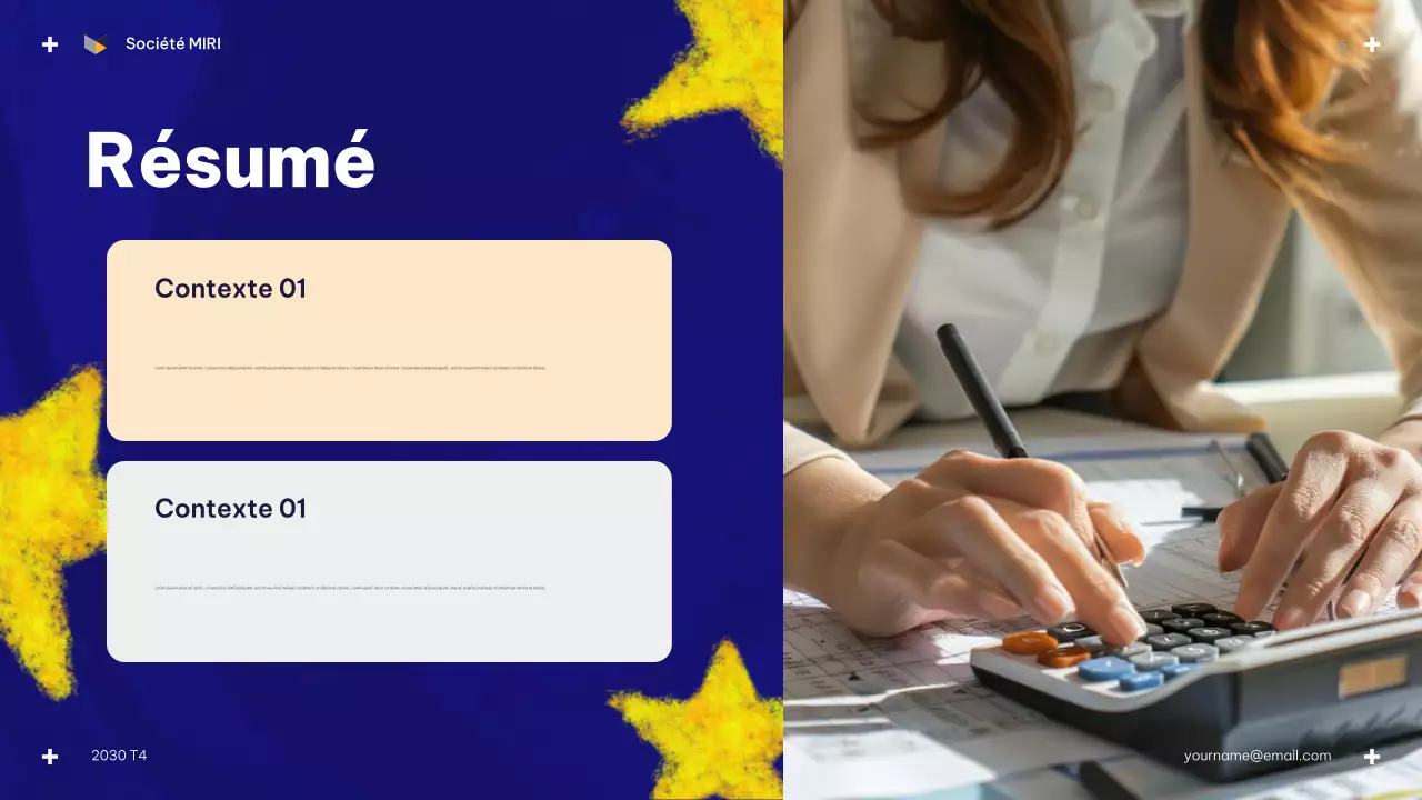 Présentation du budget Blue Modern