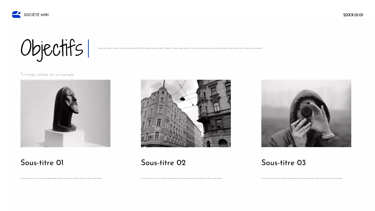 Document de stratégie pour l'abstrait bleu